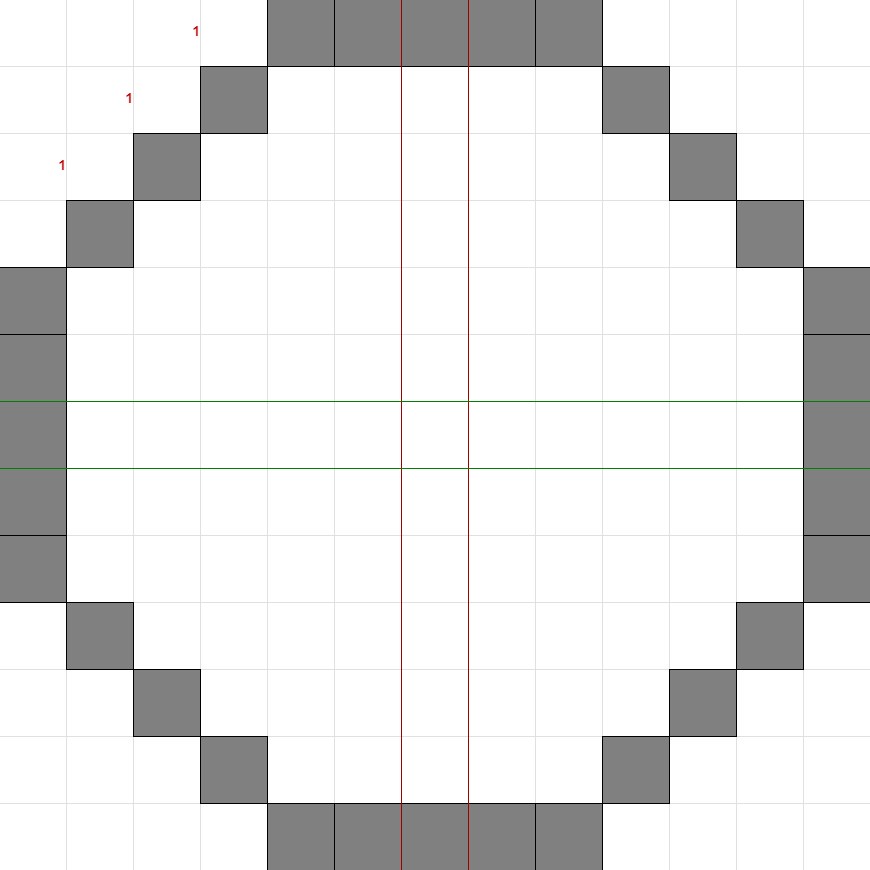 13×13の円