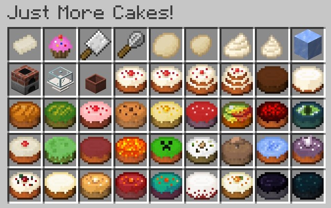 ケーキMOD「Just More Cakes」のアイテム