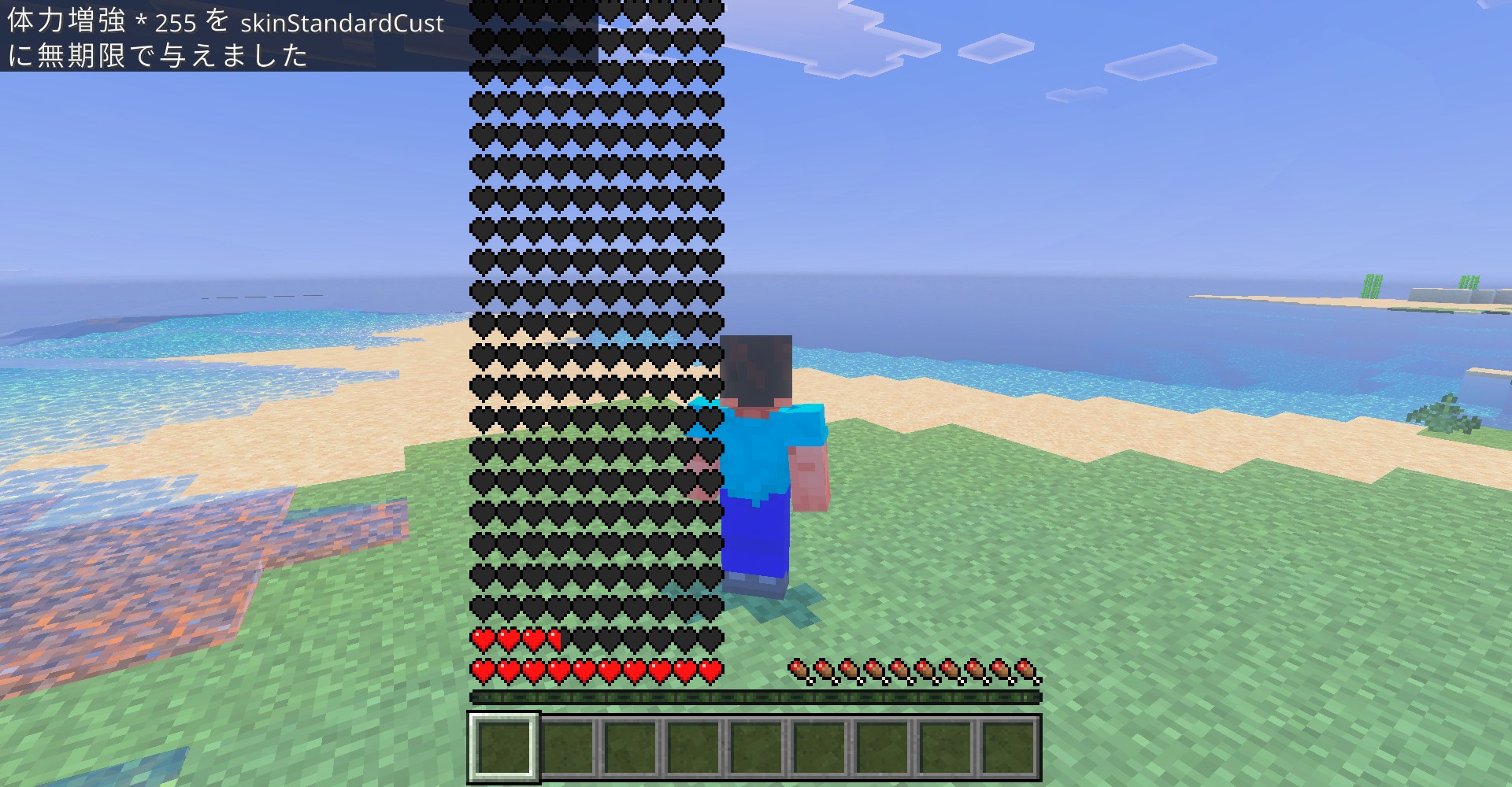 マイクラの体力増強コマンド