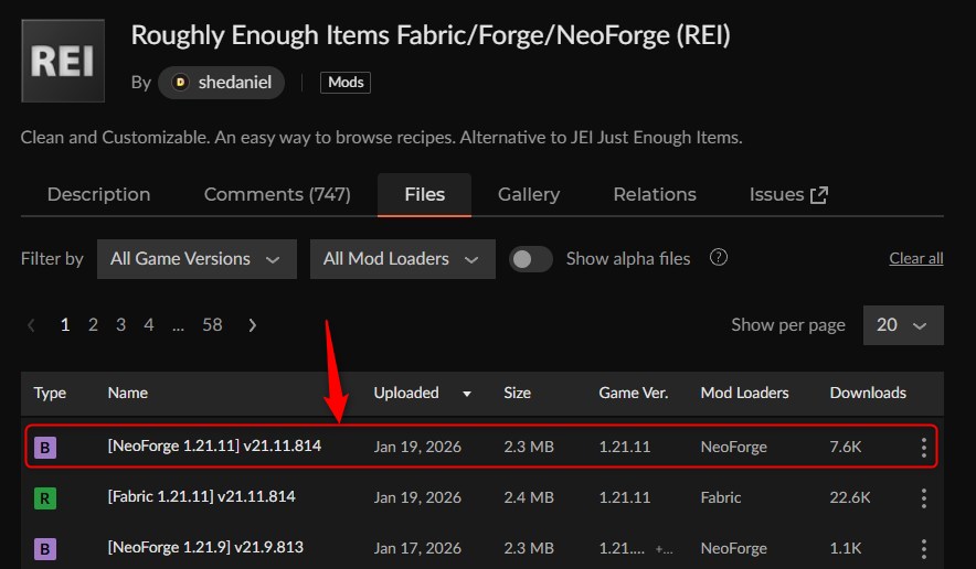 「Roughly Enough Items (REI)」にアクセス