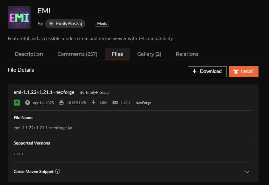 「Install」をクリック