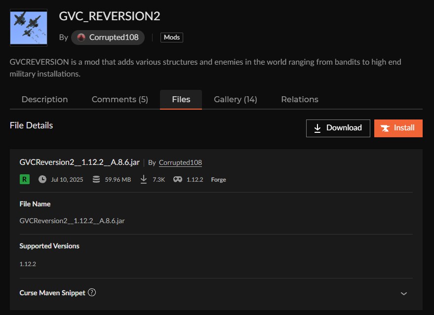 「GVCReversion2」をインストール