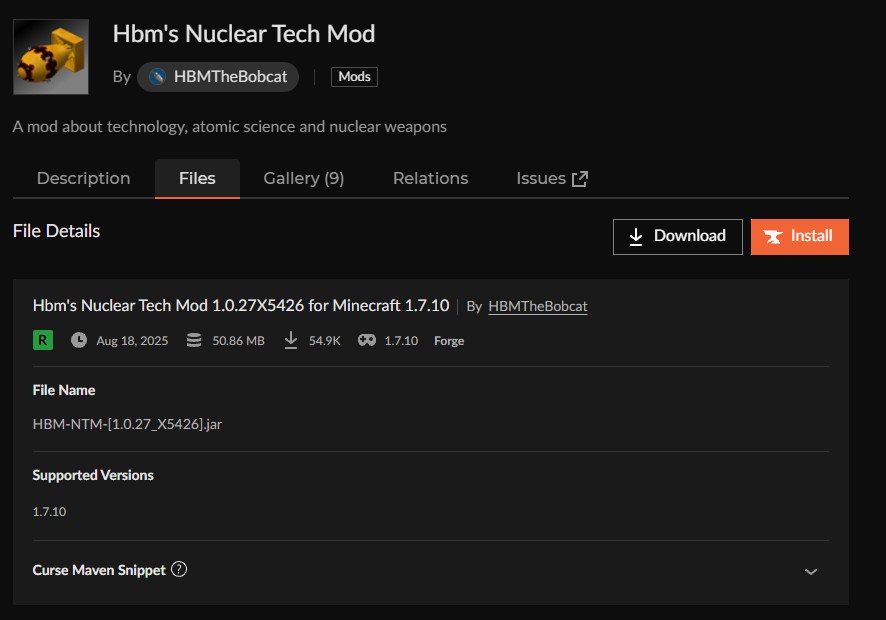 「Install」をクリック