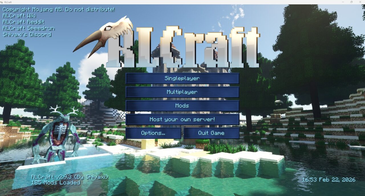 「RLCraft」の動作確認