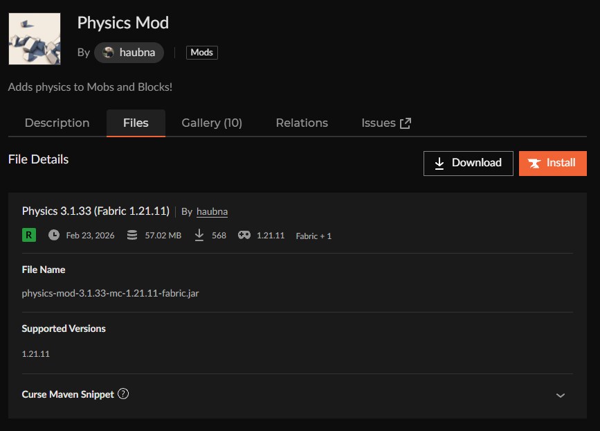 「Install」をクリック