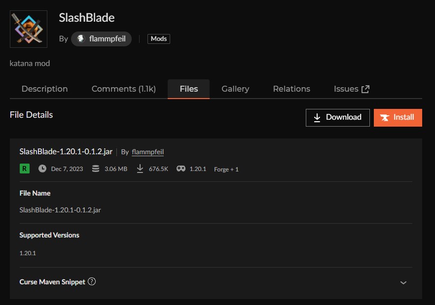 抜刀剣MOD「SlashBlade」2