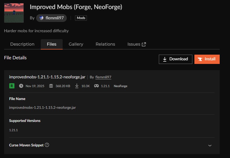 敵強化MOD「Improved Mobs」2