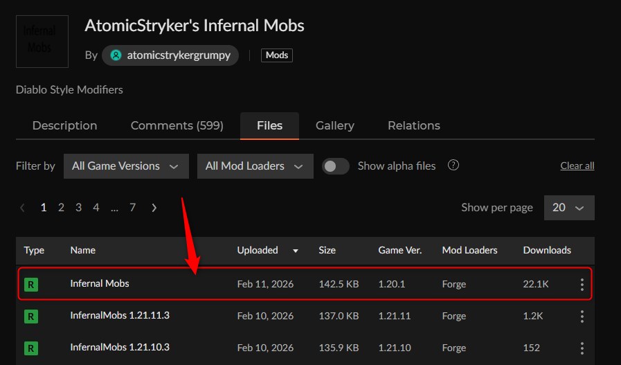 敵強化MOD「AtomicStryker's Infernal Mobs」1
