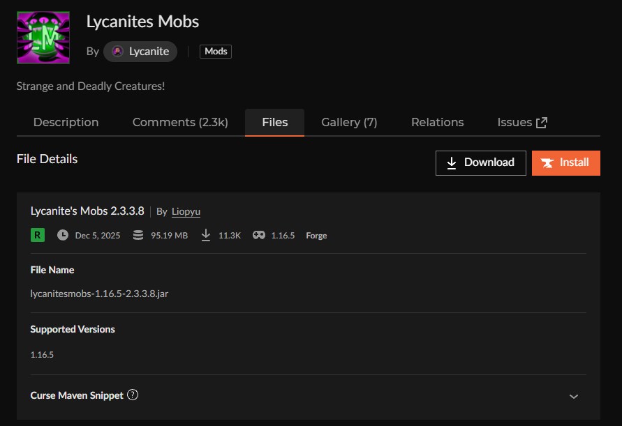 敵強化MOD「Lycanites Mobs」2