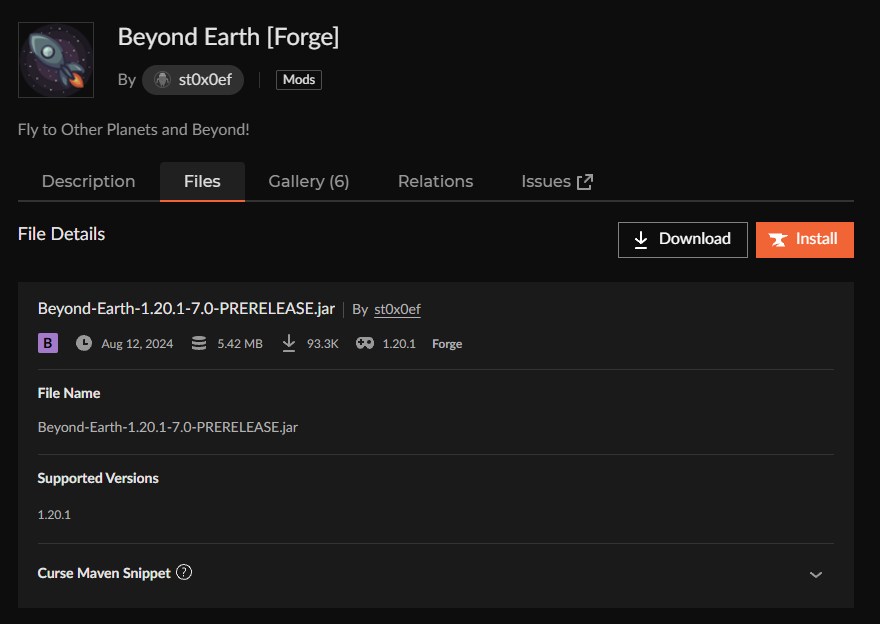 宇宙MOD「Beyond Earth」の入れ方2