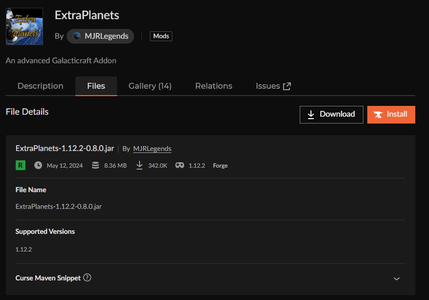 宇宙MOD「ExtraPlanets」の入れ方2