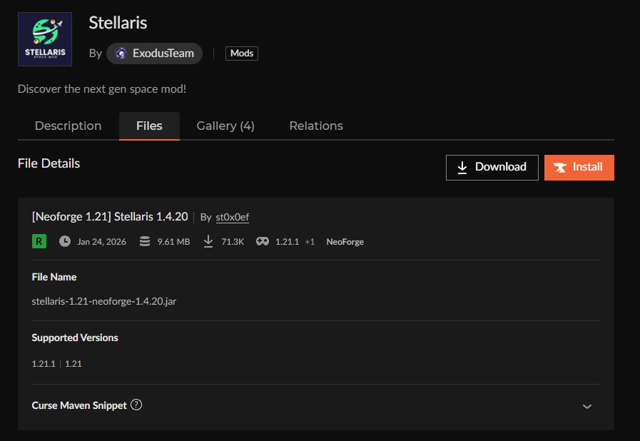 宇宙MOD「Stellaris」の入れ方2