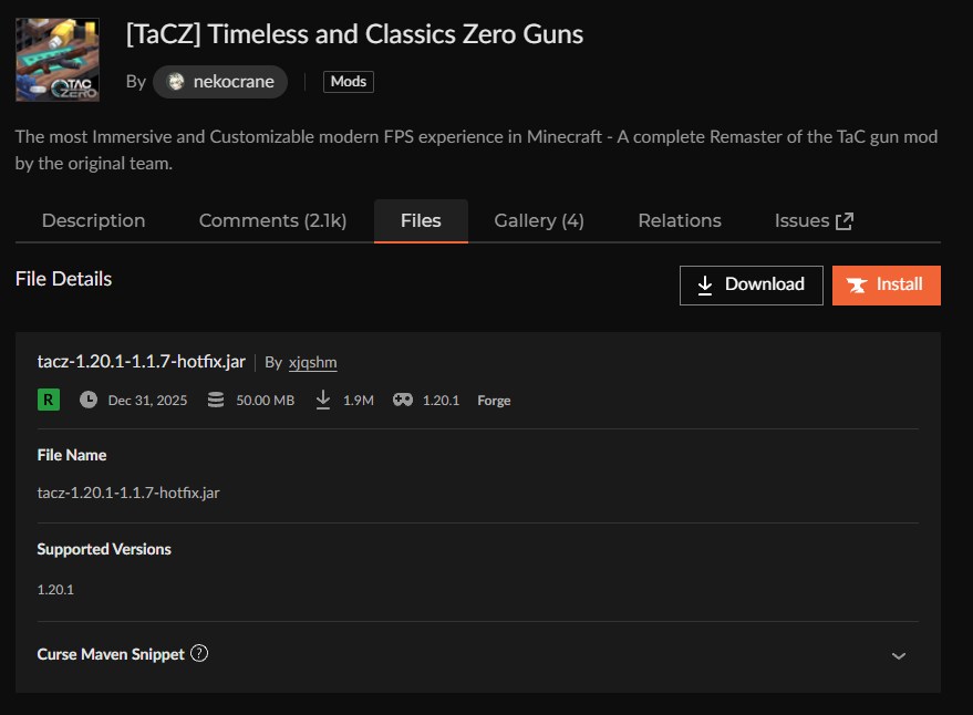 銃MOD「Timeless and Classics Zero(TaCZ)」の入れ方2
