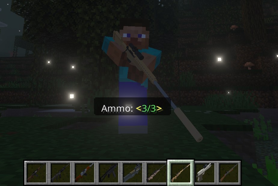 【マイクラ統合版】銃アドオン「Simple Arsenal(GUNS 3D)」