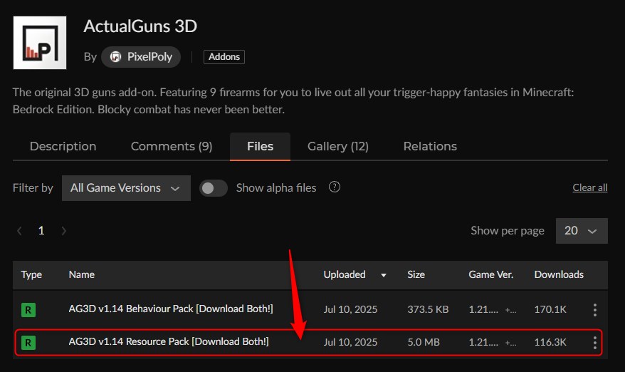 銃アドオン「ActualGuns 3D」の入れ方1