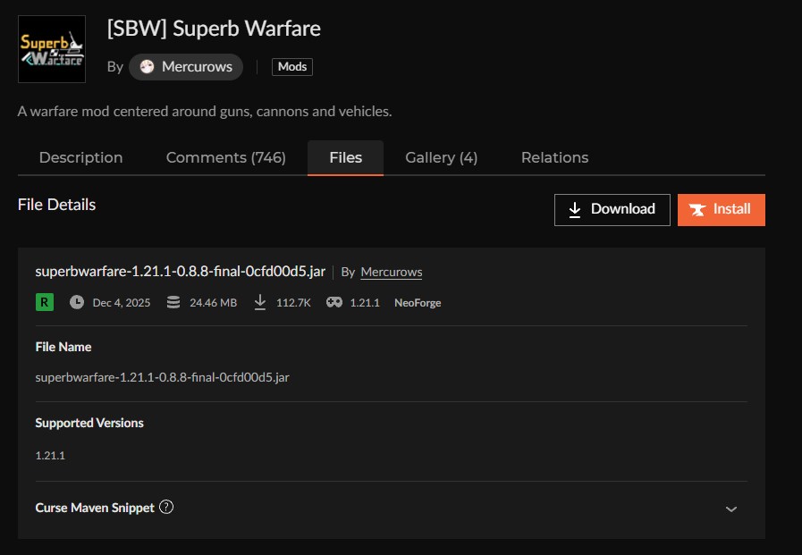 戦車MOD「Superb Warfare」の入れ方2