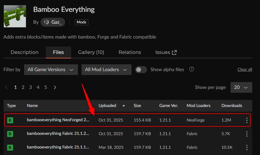 竹MOD「Bamboo Everything」の入れ方1