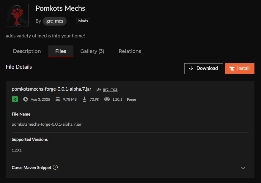 ロボットMOD「Pomkots Mechs」の入れ方2