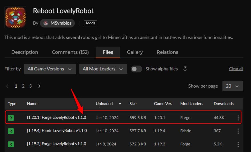 ロボットMOD「Reboot LovelyRobot」の入れ方1