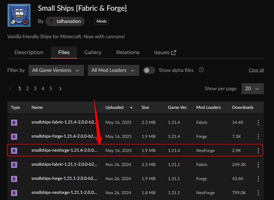 船MOD「Small Ships」の入れ方1