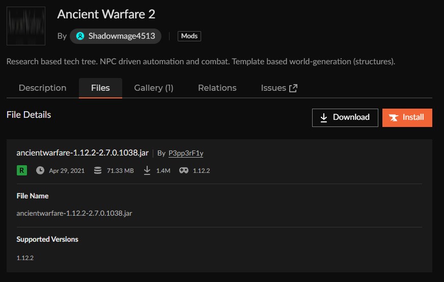 How to Install Ancient Warfare 2 2