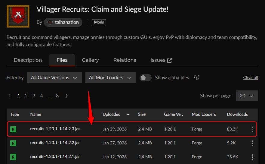 How to Install Villager Recruits 1