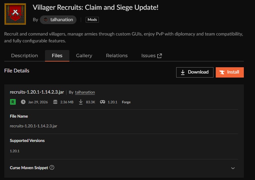 How to Install Villager Recruits 2