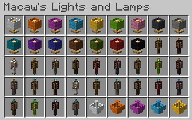 街灯MOD「Macaw's Lights and Lamps」のアイテム1