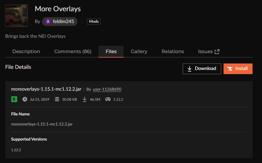 湧き潰しMOD「More Overlays」の入れ方2