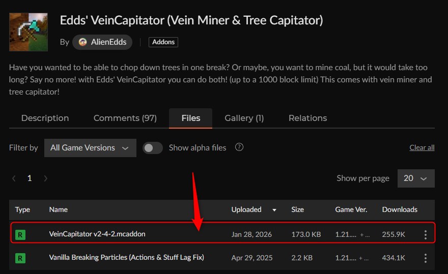 一括破壊アドオン「Edds' VeinCapitator」の入れ方1
