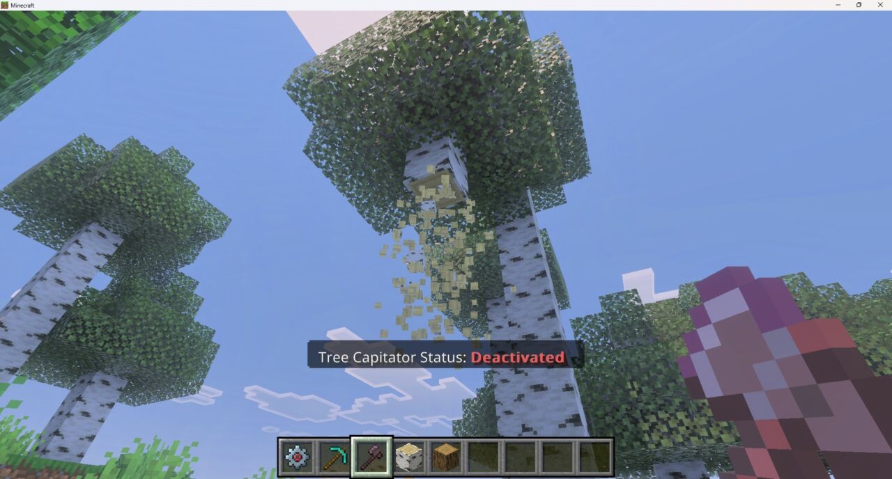 【マイクラ統合版】一括破壊アドオン「Vein Miner & Tree Capitator」