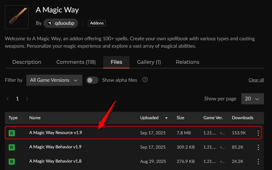 魔法アドオン「A Magic Way」の入れ方1