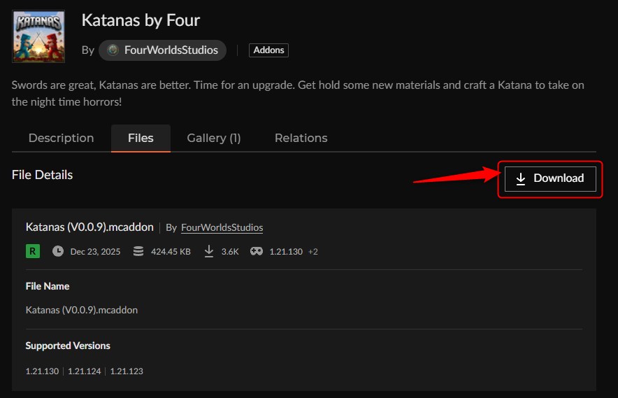 抜刀剣アドオン「Katanas」の入れ方2
