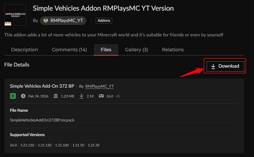 車アドオン「Simple Vehicles Addon」の入れ方4
