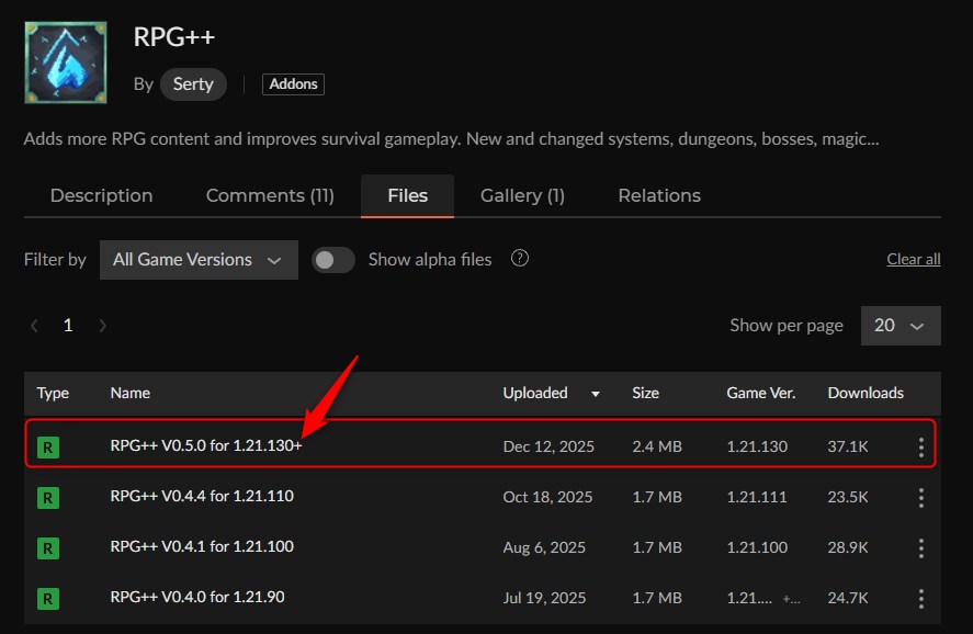 RPGアドオン「RPG++」の入れ方1