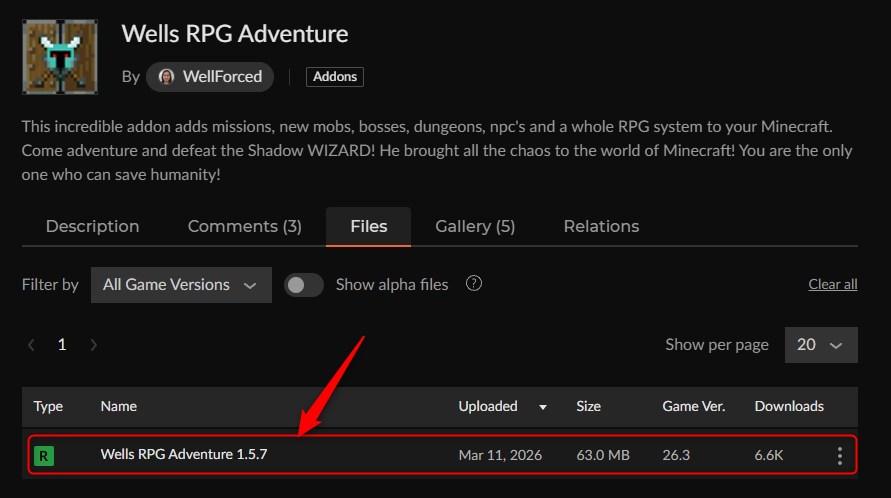 RPGアドオン「Wells RPG Adventure」の入れ方1