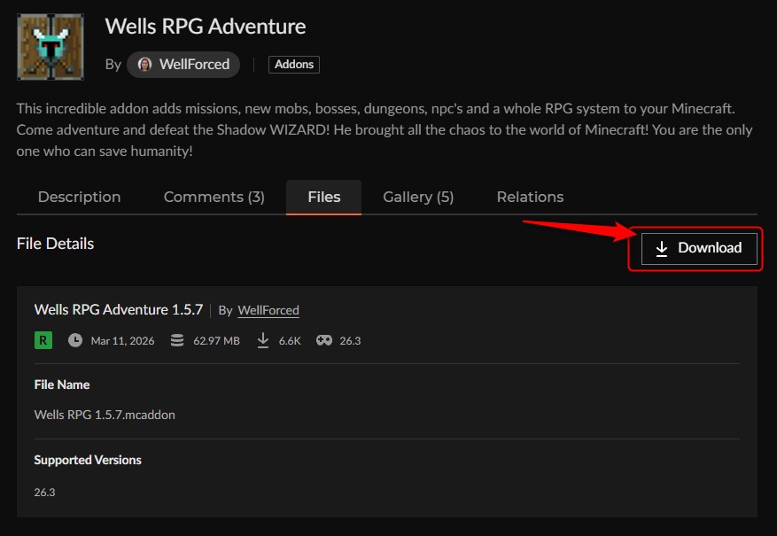 RPGアドオン「Wells RPG Adventure」の入れ方2
