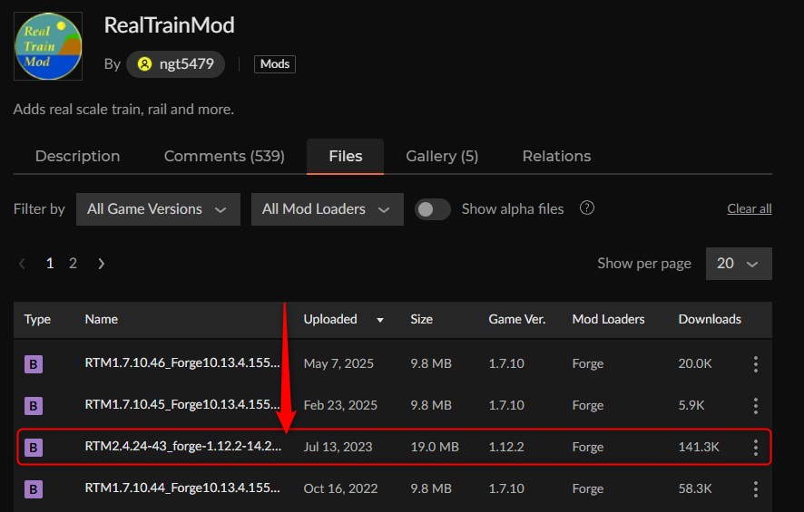 鉄道MOD「RealTrainMod(リアルトレインMOD)(RTM)」の入れ方1