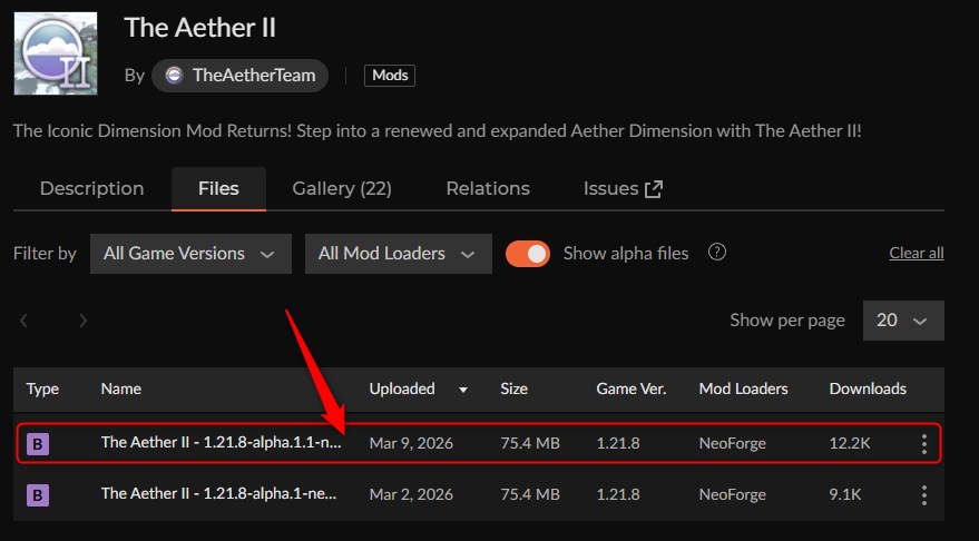 天国MOD「The Aether II」の入れ方1