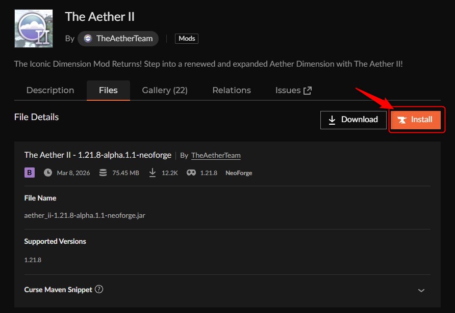 天国MOD「The Aether II」の入れ方2