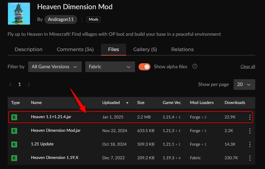 天国MOD「Heaven Dimension Mod」の入れ方1