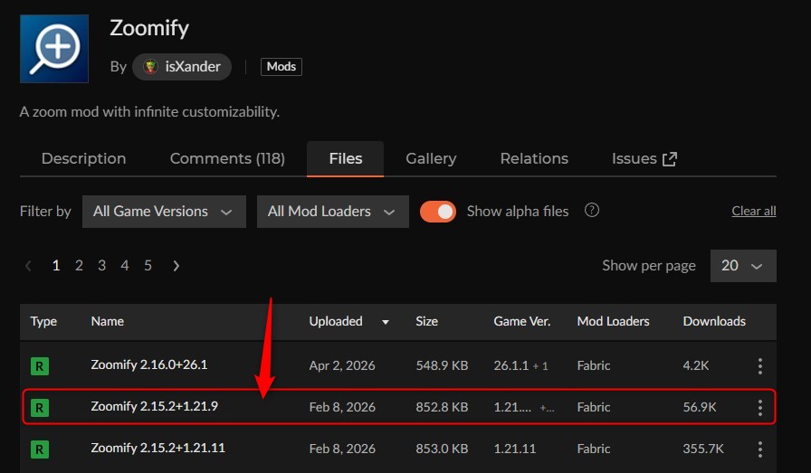 ズームMOD「Zoomify」の入れ方1