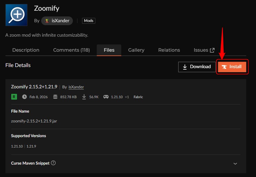 ズームMOD「Zoomify」の入れ方2