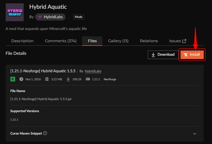 深海MOD「Hybrid Aquatic」の入れ方2