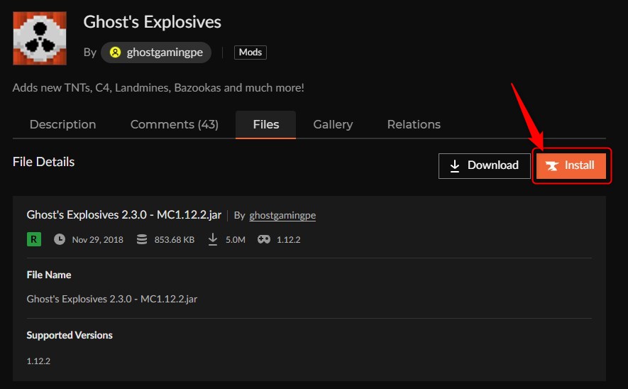 火薬MOD「Ghost's Explosives」の入れ方2