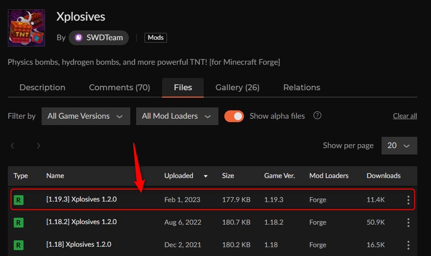 火薬MOD「Xplosives」の入れ方1