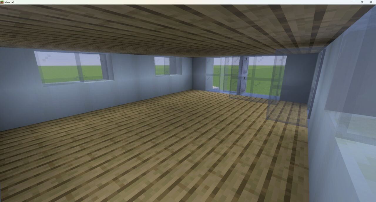 マイクラ現代建築！2階建てモダンハウスの作り方：立体窓②