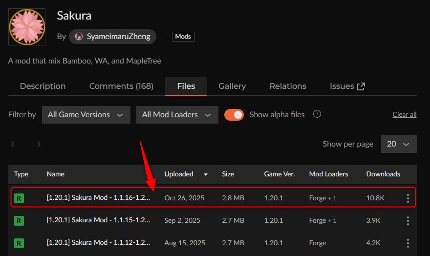 桜MOD「Sakura」の入れ方1