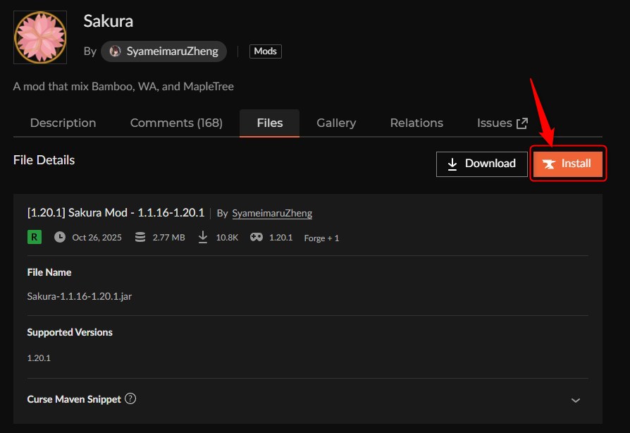 桜MOD「Sakura」の入れ方2