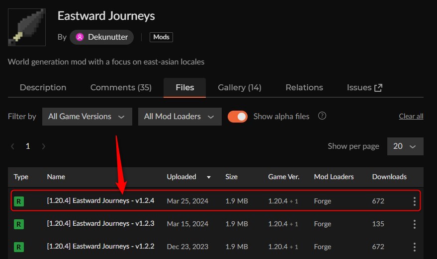 桜MOD「Eastward Journeys」の入れ方1